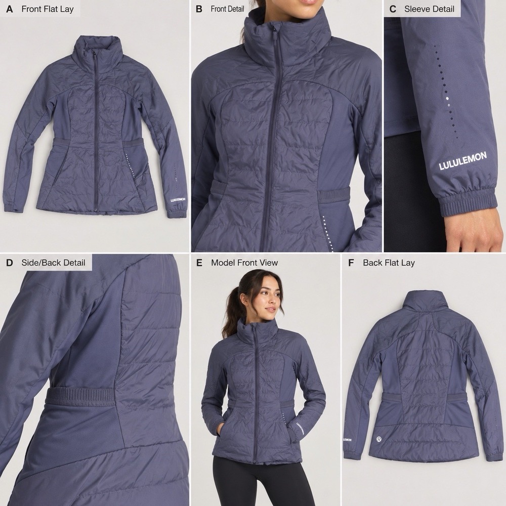 Lululemon Down For it All Jacket Sizes Light Blue/purple 4